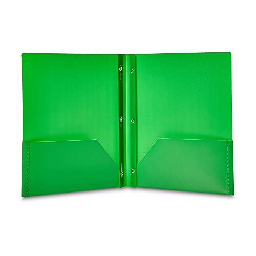 luxury Basics Heavy Duty Plastic Folders with 2 Pockets for Collection