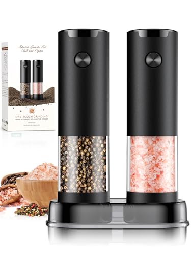 Modern Electric Salt and Pepper Grinder Set Automatic Battery Pepper Mill for Daily Use