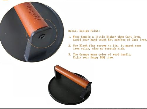 Minimalist Firsgrill Burger Press 7.08" Round & 8.3”X4.3”Rectangle Heavy-Duty for Daily Use