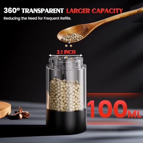 Modern Electric Salt and Pepper Grinder Set Automatic Battery Pepper Mill for Daily Use