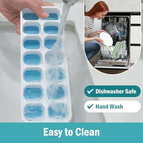 Smart Home 3 Pack Ice Cube Trays with Lid for Freezer, for Daily Use