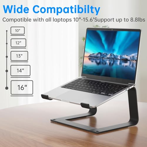 Smart Home Laptop Stand for Desk Portable Computer Riser Metal Notebook