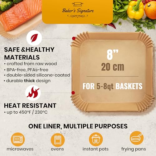 Classic Air Fryer Paper Liners, 125Pcs Air Fryer Set